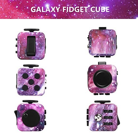 Galaxy Fidget Cube Dice Fidget Toy Relief Stress Soothing Etsy