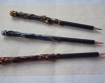 Wizard wand magic pencil. Magic stationery. Geek acessories, party favours, halloween, back to school. Christmas/birthday gift. Handmade