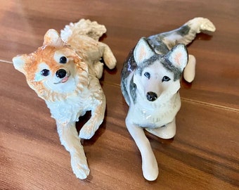 Custom order LARGE detailed porcelain dog memorial portrait, custom miniature dog, ceramic clay dog, dog keepsake, collectable figurine