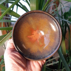 Copper grey stoneware bowl, Ancient Jasper pottery bowl, small bowl, handthrown ceramic bowl, food safe, microwave safe, ready to ship