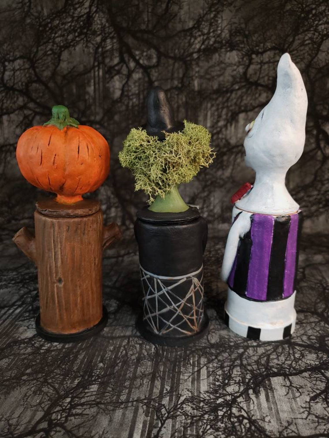Halloween Candy Holders With Removable Heads. Halloween Folk Etsy