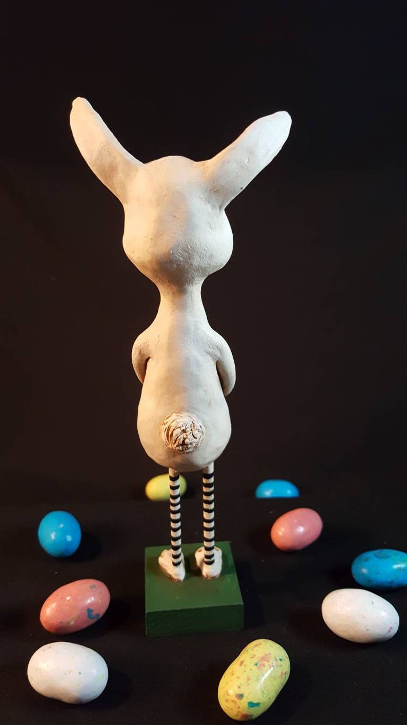 Creepy Cute Easter Bunny Rabbit Holiday Folk Art Etsy