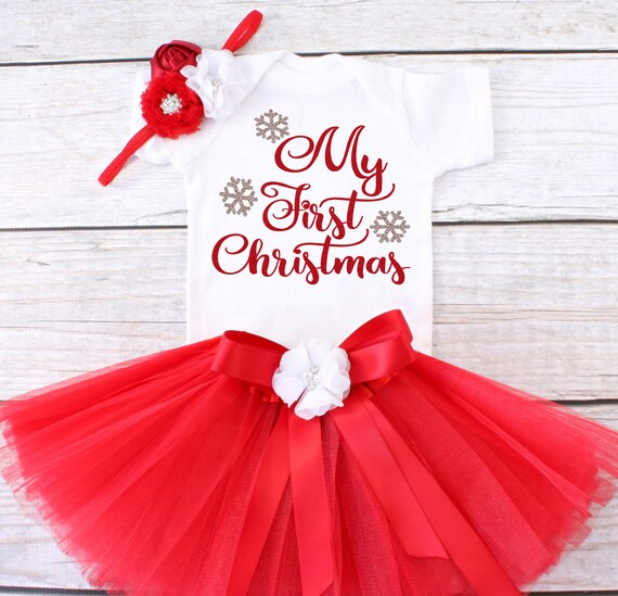 girls first christmas outfit