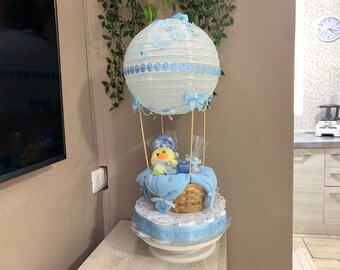 Gateau De Couches Ballon Etsy Gateau De Couches Ballon Etsy