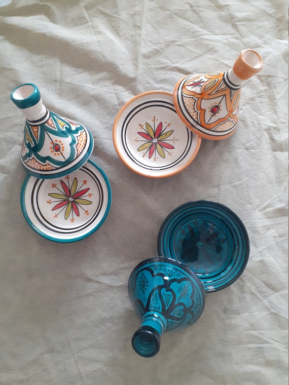 Ensemble 3 tajines de présentation, céramique, handmade dish, dish, pack,