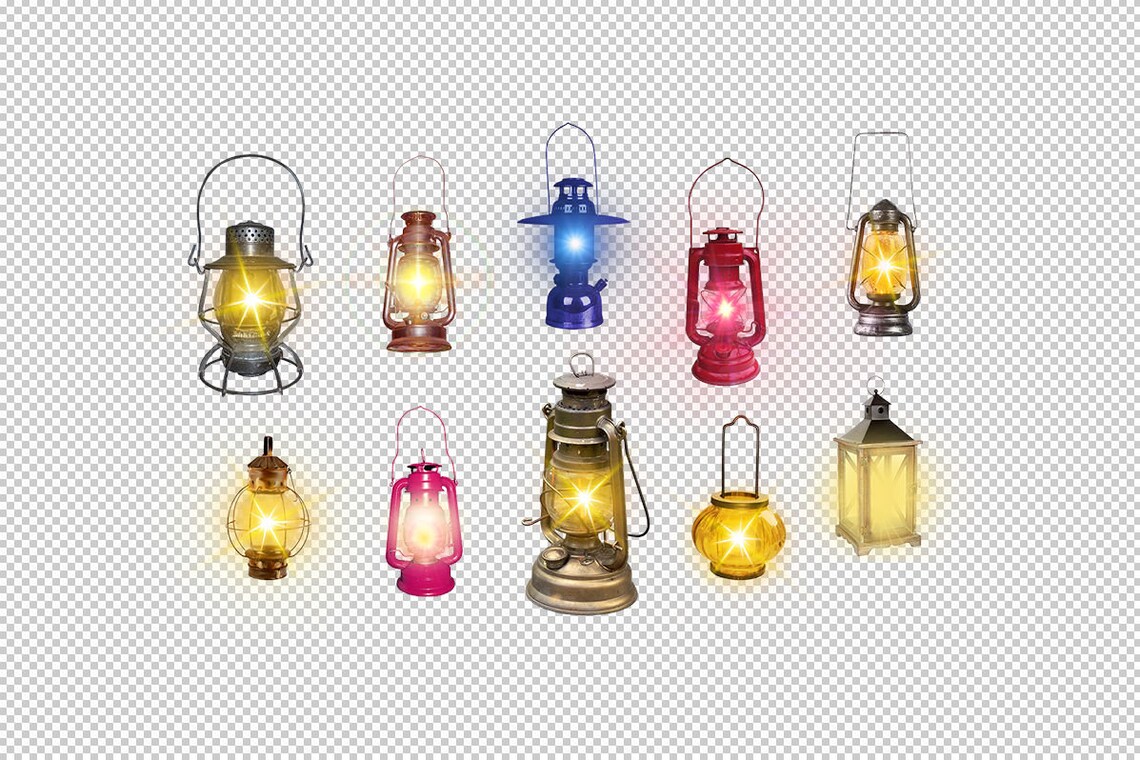Glowing Lantern Light Overlays PNG Etsy