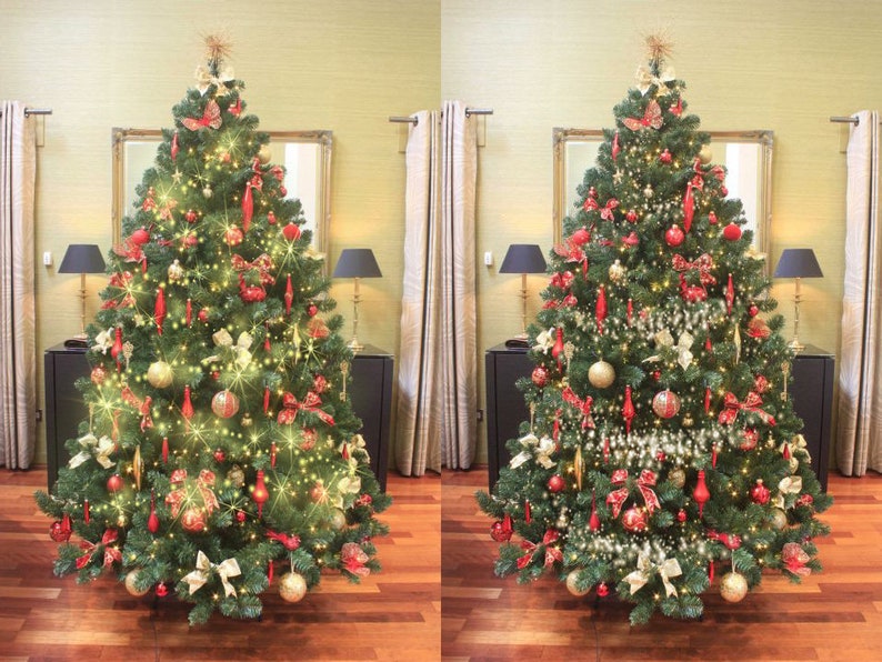 Christmas Tree Lights Overlays PNG Etsy