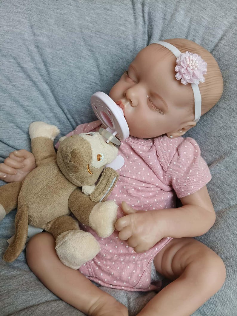 1 Muñeca Reborn PREMATURA de Terapia LISTO PARA ENVIAR, Set de Regalo: #TheahLeighAna, Niña Recién Nacida, Sueño, Maternidad, Ducha, Paquete, Cuerpo Alterado imagen 14