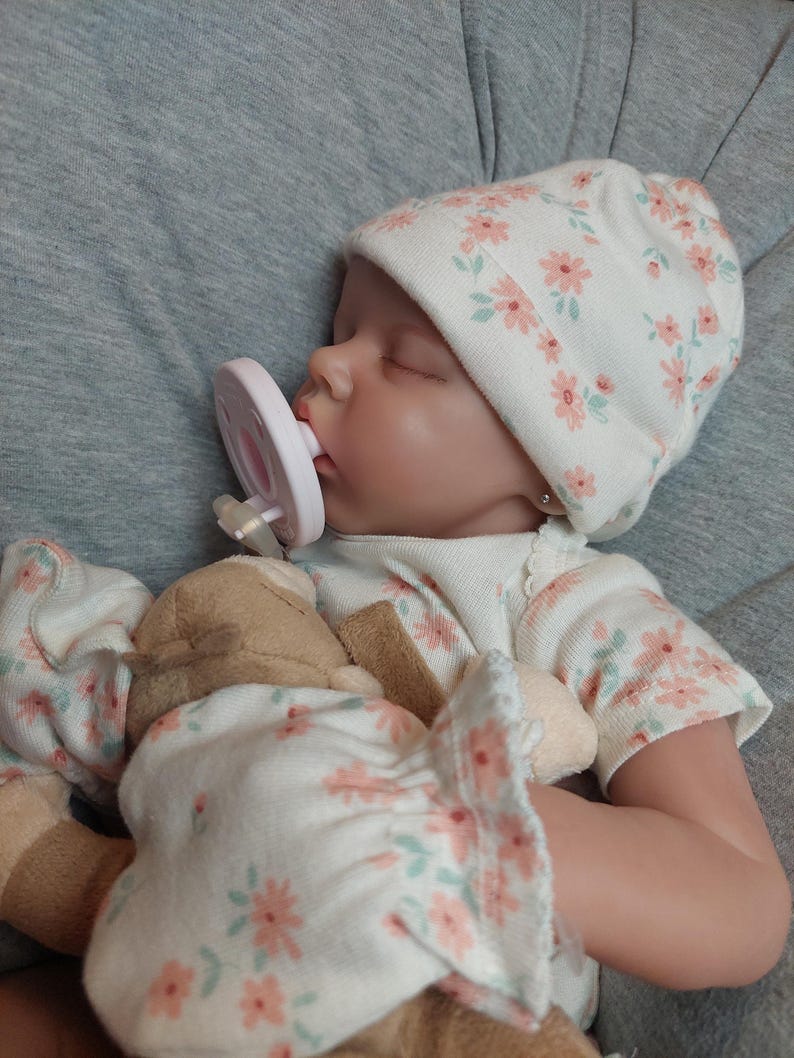 1 Muñeca Reborn PREMATURA de Terapia LISTO PARA ENVIAR, Set de Regalo: #TheahLeighAna, Niña Recién Nacida, Sueño, Maternidad, Ducha, Paquete, Cuerpo Alterado imagen 15