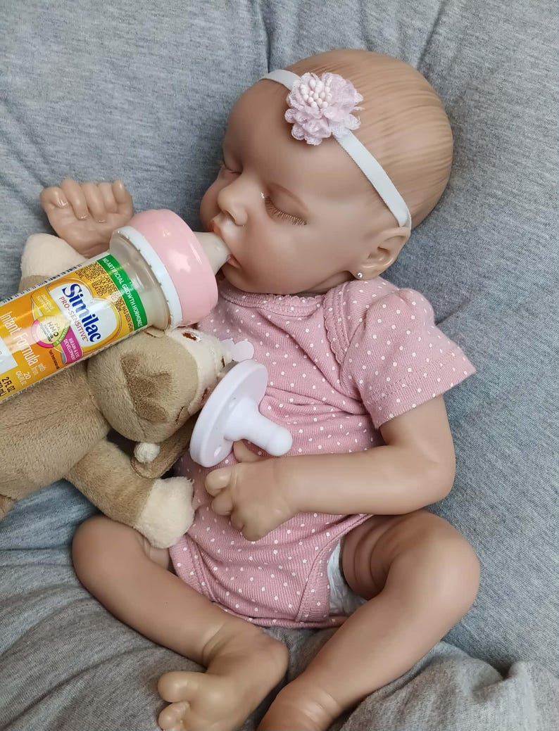 1 Muñeca Reborn PREMATURA de Terapia LISTO PARA ENVIAR, Set de Regalo: #TheahLeighAna, Niña Recién Nacida, Sueño, Maternidad, Ducha, Paquete, Cuerpo Alterado imagen 8