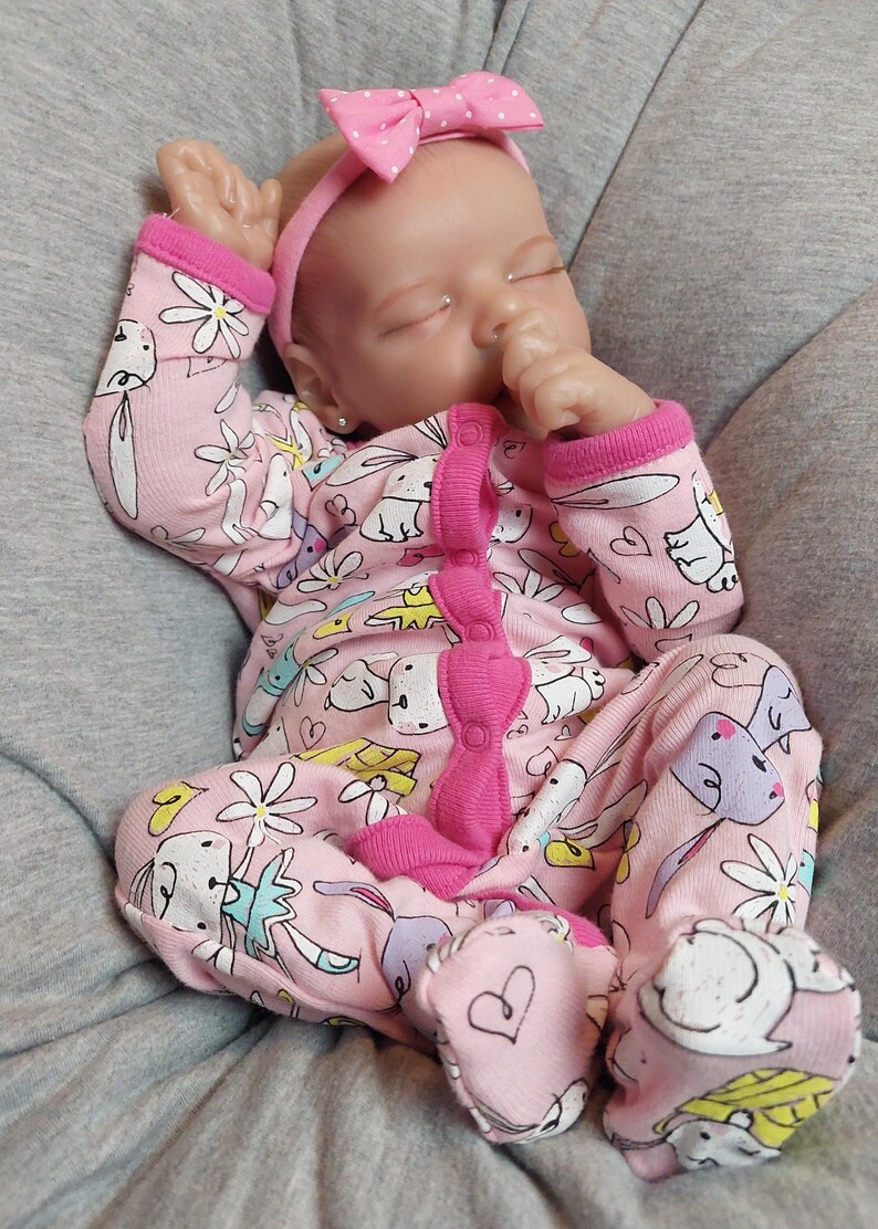 1 Muñeca Reborn PREMATURA de Terapia LISTO PARA ENVIAR, Set de Regalo: #TheahLeighAna, Niña Recién Nacida, Sueño, Maternidad, Ducha, Paquete, Cuerpo Alterado imagen 7