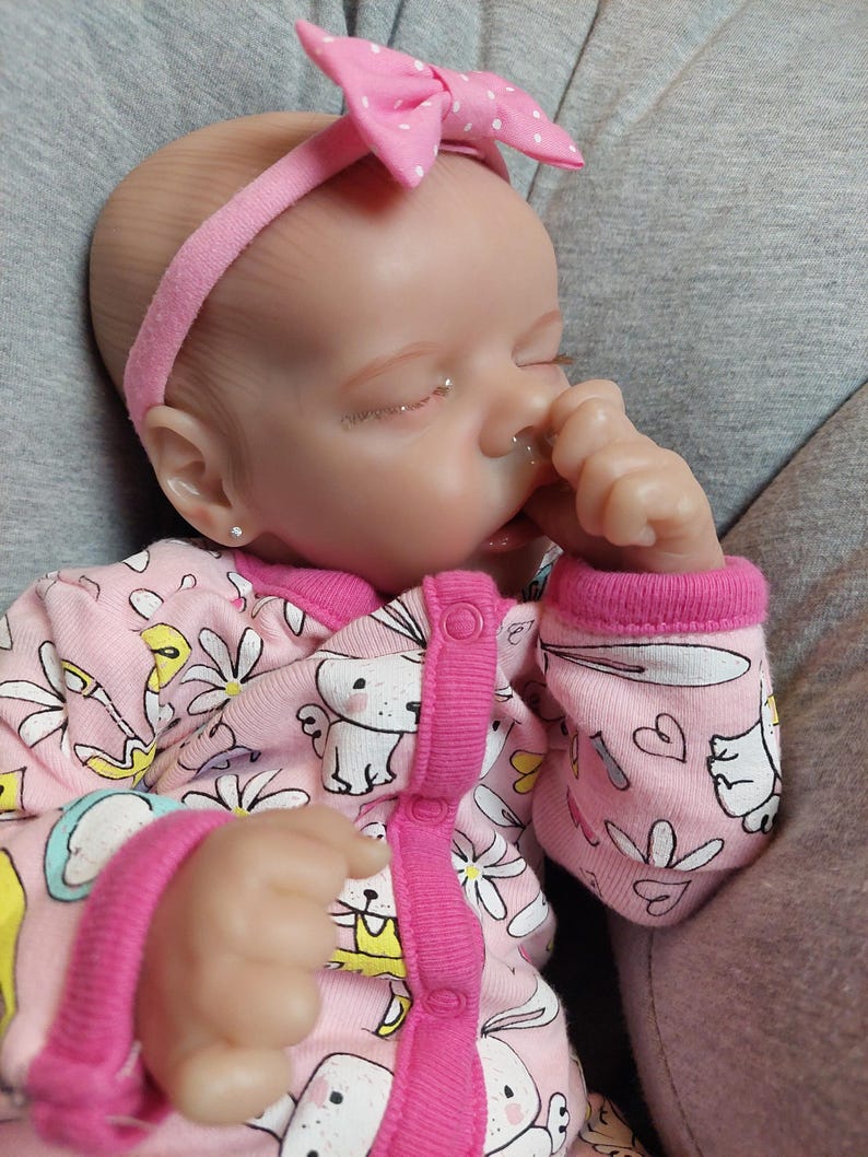 1 Muñeca Reborn PREMATURA de Terapia LISTO PARA ENVIAR, Set de Regalo: #TheahLeighAna, Niña Recién Nacida, Sueño, Maternidad, Ducha, Paquete, Cuerpo Alterado imagen 10