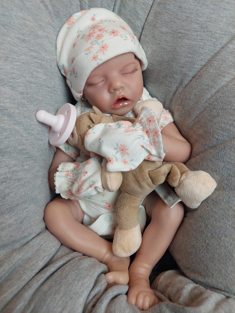 1 Muñeca Reborn PREMATURA de Terapia LISTO PARA ENVIAR, Set de Regalo: #TheahLeighAna, Niña Recién Nacida, Sueño, Maternidad, Ducha, Paquete, Cuerpo Alterado imagen 12