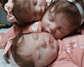 1 READY TO SHIP Reborn Triplets Doll Set: 6-Month Size, Motherhood Experience Bundle