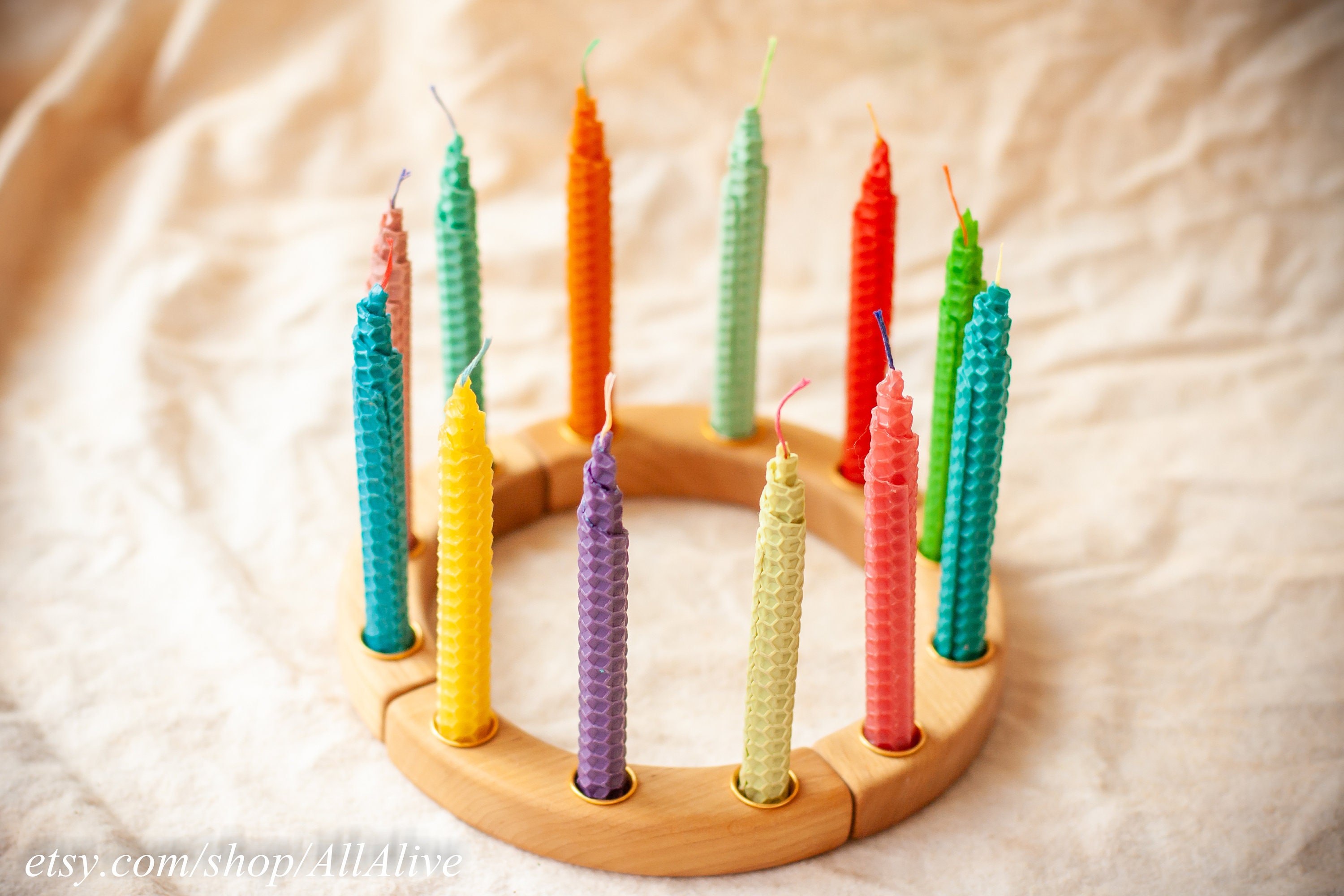 Candleholders natural woods candle holders with metal holders Waldorf