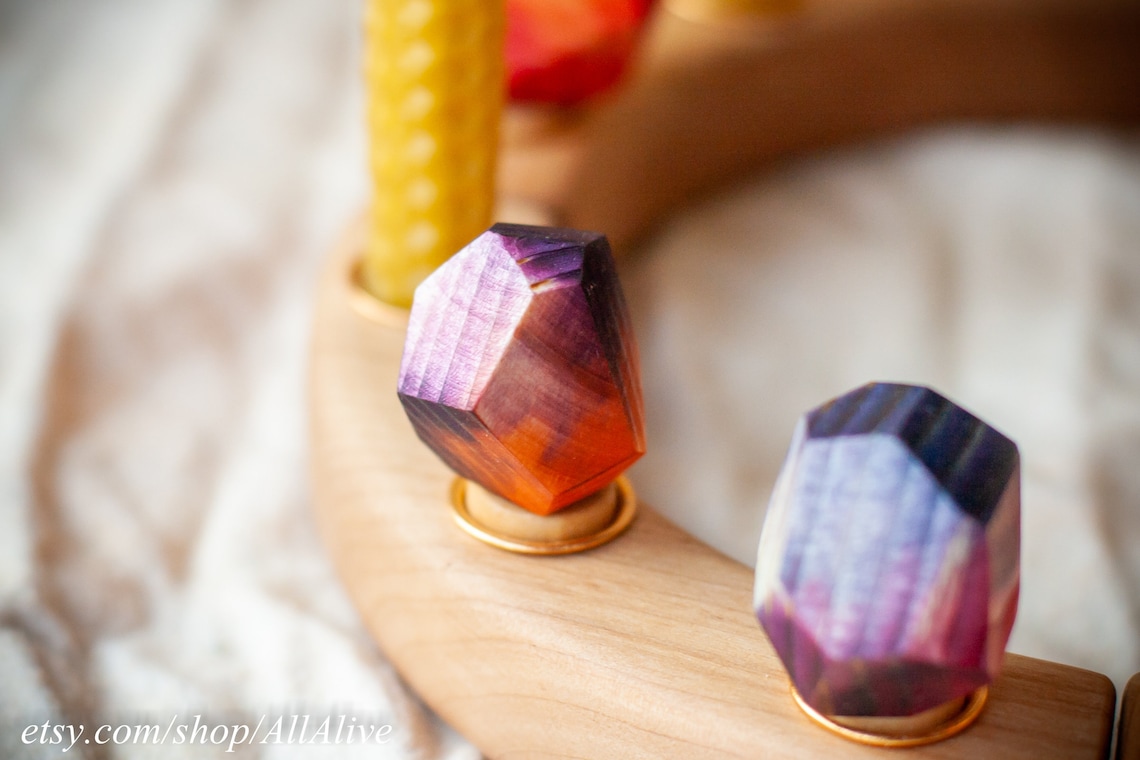 Waldorf inspired Birthday Ring and Advent Spiral Decorations Etsy