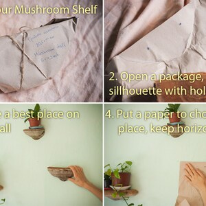 Shelf Mushroom shelf - Natural forest decor - Since 2016 on Etsy - Elf Gnome Dwarf Fairy home decoration - Waldorf interior. image 7