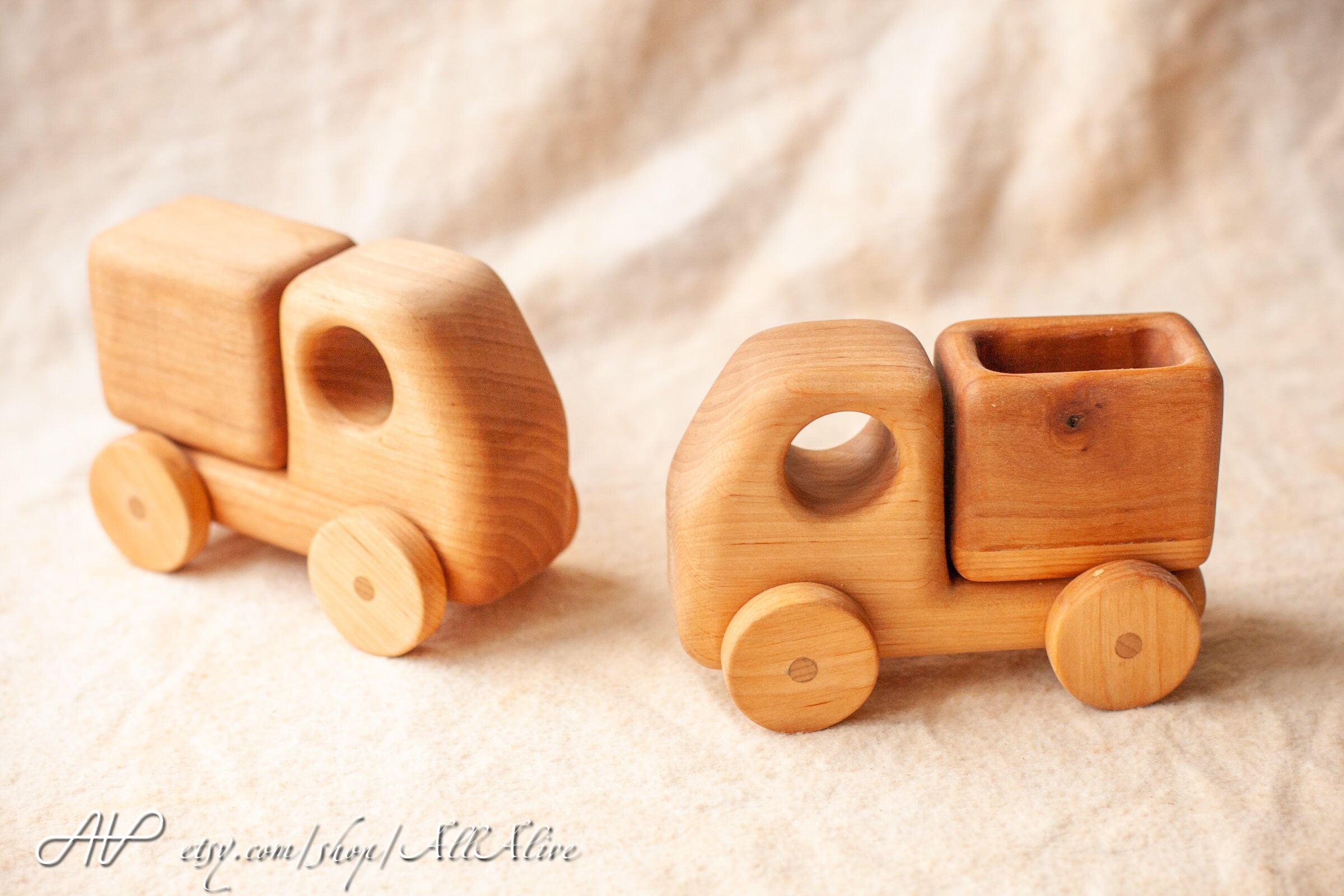 Waldorf Wooden Push Car Truck With Trunk Wooden Toy - Etsy