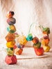 Tumi ishi - Wooden stones - Colorful Gem stones - Rainbow colours - Waldorf toys - Montessori materials - Set of 7 - Balancing toys