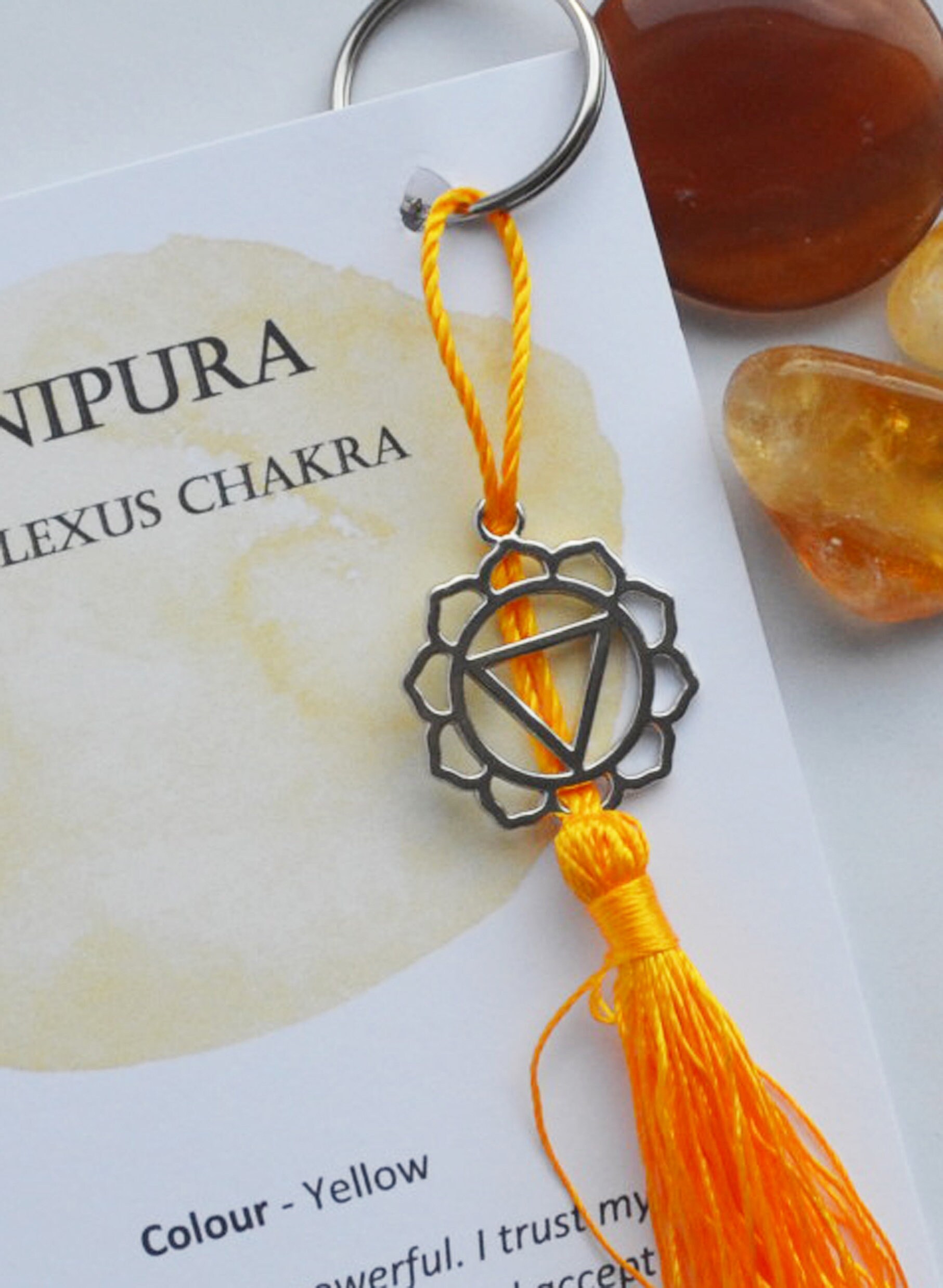 Chakra Key Ring Solar Plexus Chakra Charm Chakra Charm Etsy