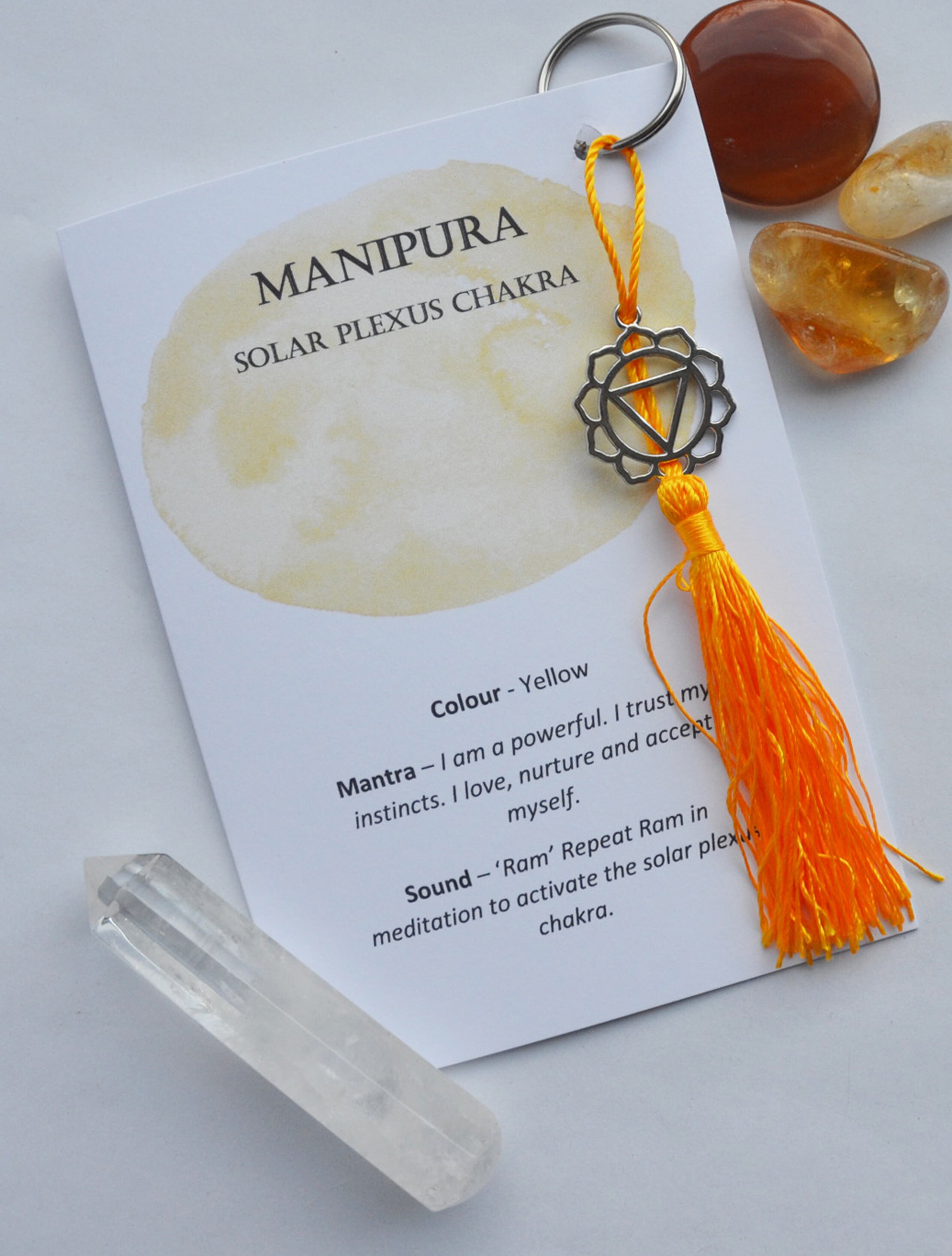 Chakra Key Ring Solar Plexus Chakra Charm Chakra Charm Etsy