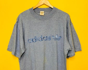 Free Shipping!! Vintage Adidas Light Sweatshirt Embroided Three Foil logo Big Spell Wording Medium Size Swag Hip Hop