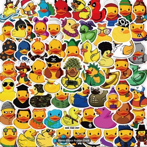Rubber Duck Love Doodle Cool Aesthetics Cute Funny Cartoon Decals Waterproof Stickers Pack For Adults Suitcase Water Bottle