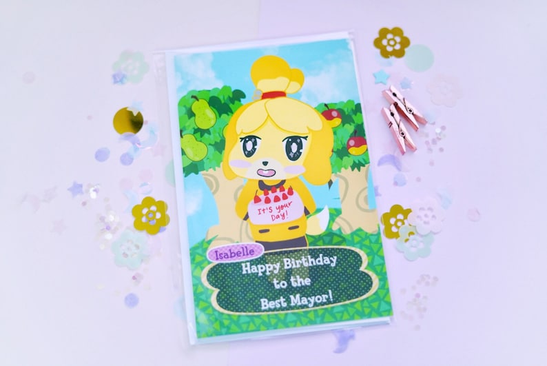 Animal Crossing Isabelle Version 2 Happy Birthday to the Etsy