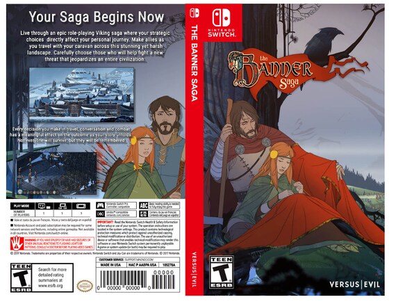 Custom Nintendo Switch Art Cover W Game Case The Banner Etsy