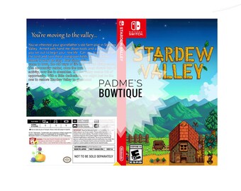 Custom Nintendo Switch Art Cover w/ Game Case - Stardew Valley