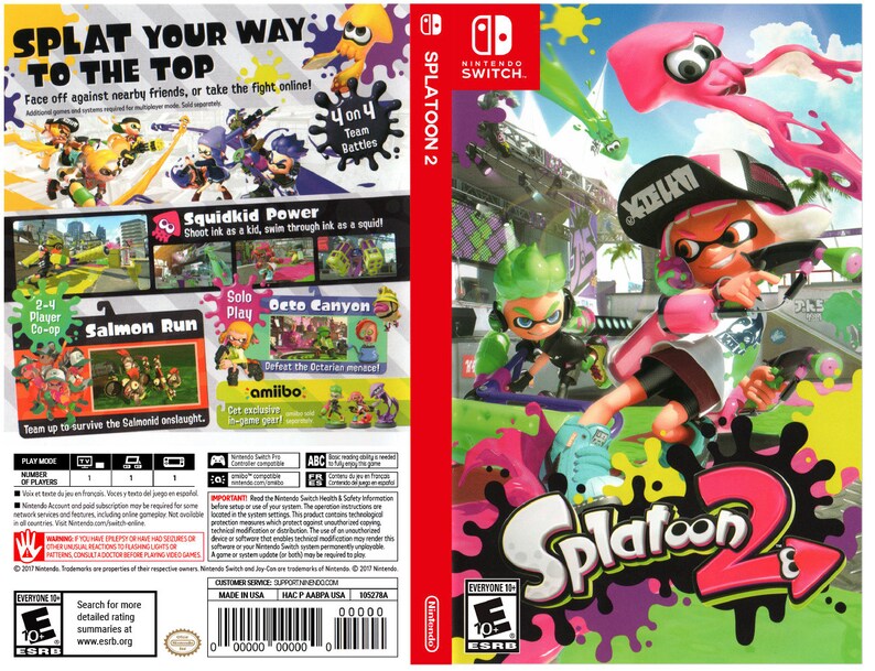 Splatoon 2 Custom Replacement Switch Art Cover Etsy Splatoon 2 Custom Replacement Switch Art Cover Etsy