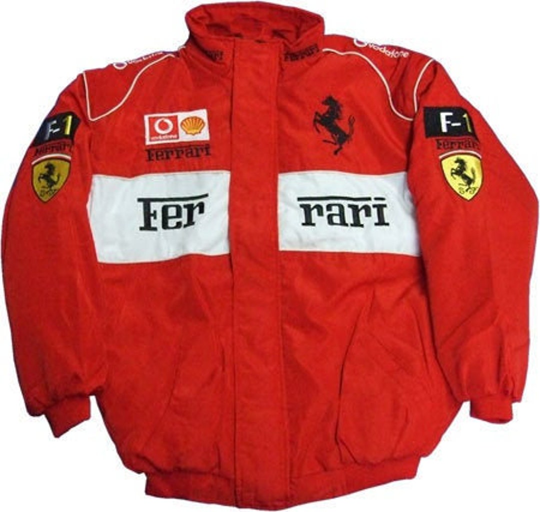 2022 NEW MEN'S WOMAN FERRARI RED EMBROIDERY EXCLUSIVE JACKET SUIT F1 TEAM  RACING