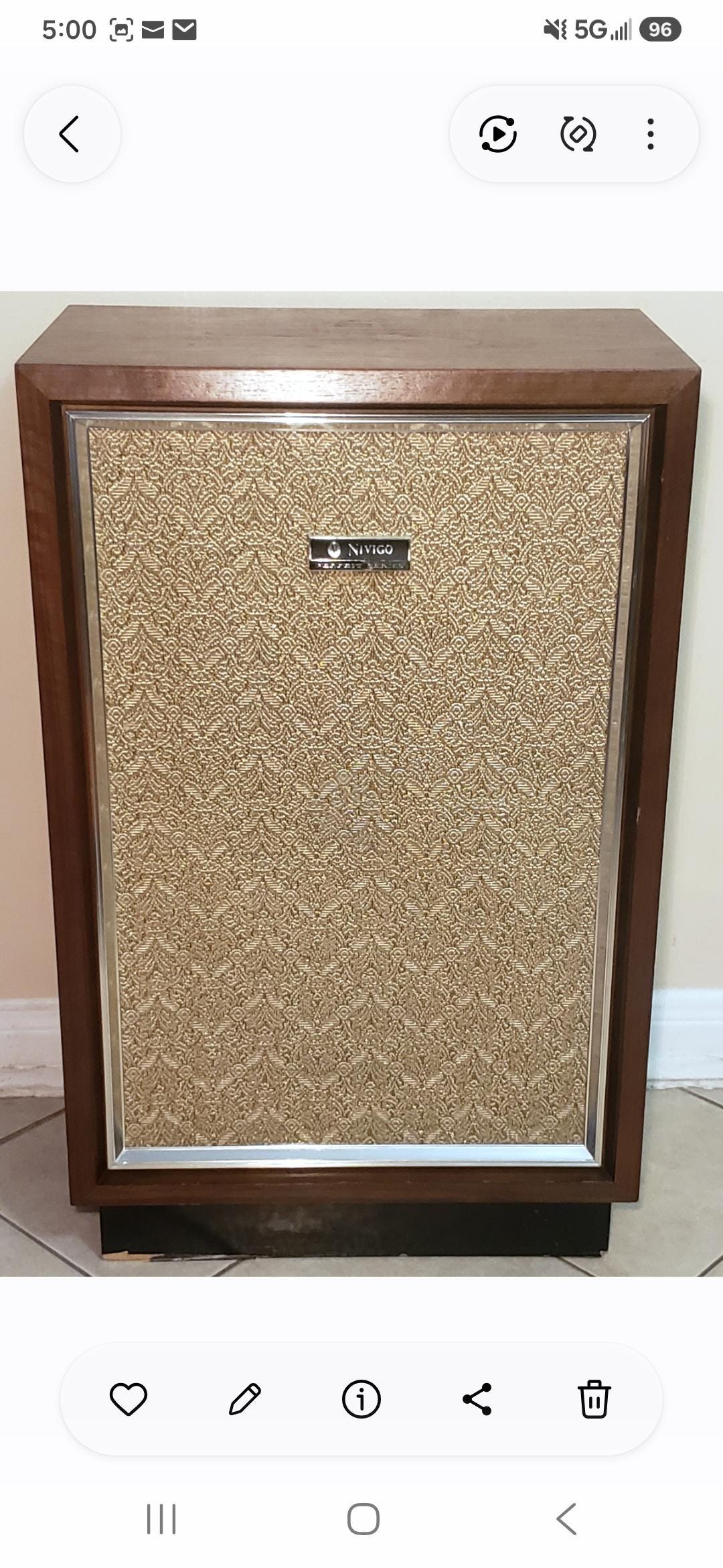 Exceptionally Rare! Vintage 1960s Pristine Single JVC Nivico Model