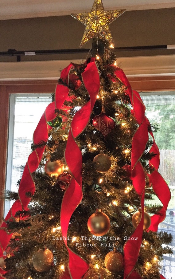 Ribbon Halo Instant Christmas Tree Garland Use With Your Etsy
