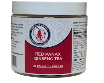 Tè al ginseng rosso Panax, confezione da 20