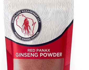 Artisanal All Natural Red Panax Ginseng Powder - Pure, Vegan, & Handcrafted (4 oz Resealable Bag)