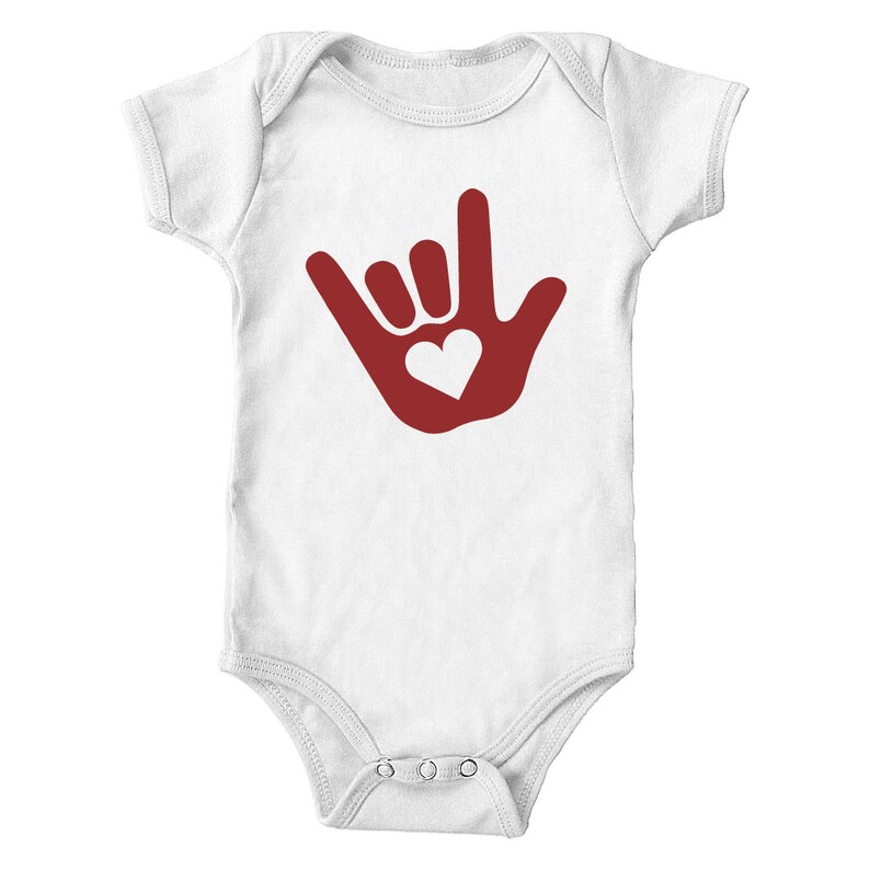 ASL I Love You Sign Language Infant Bodysuit