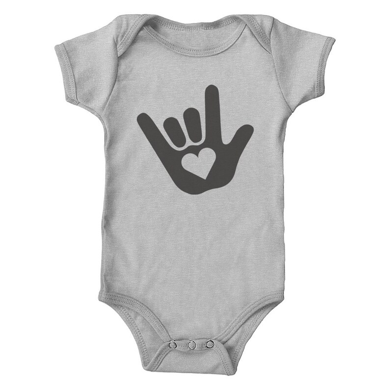 ASL I Love You Sign Language Infant Bodysuit
