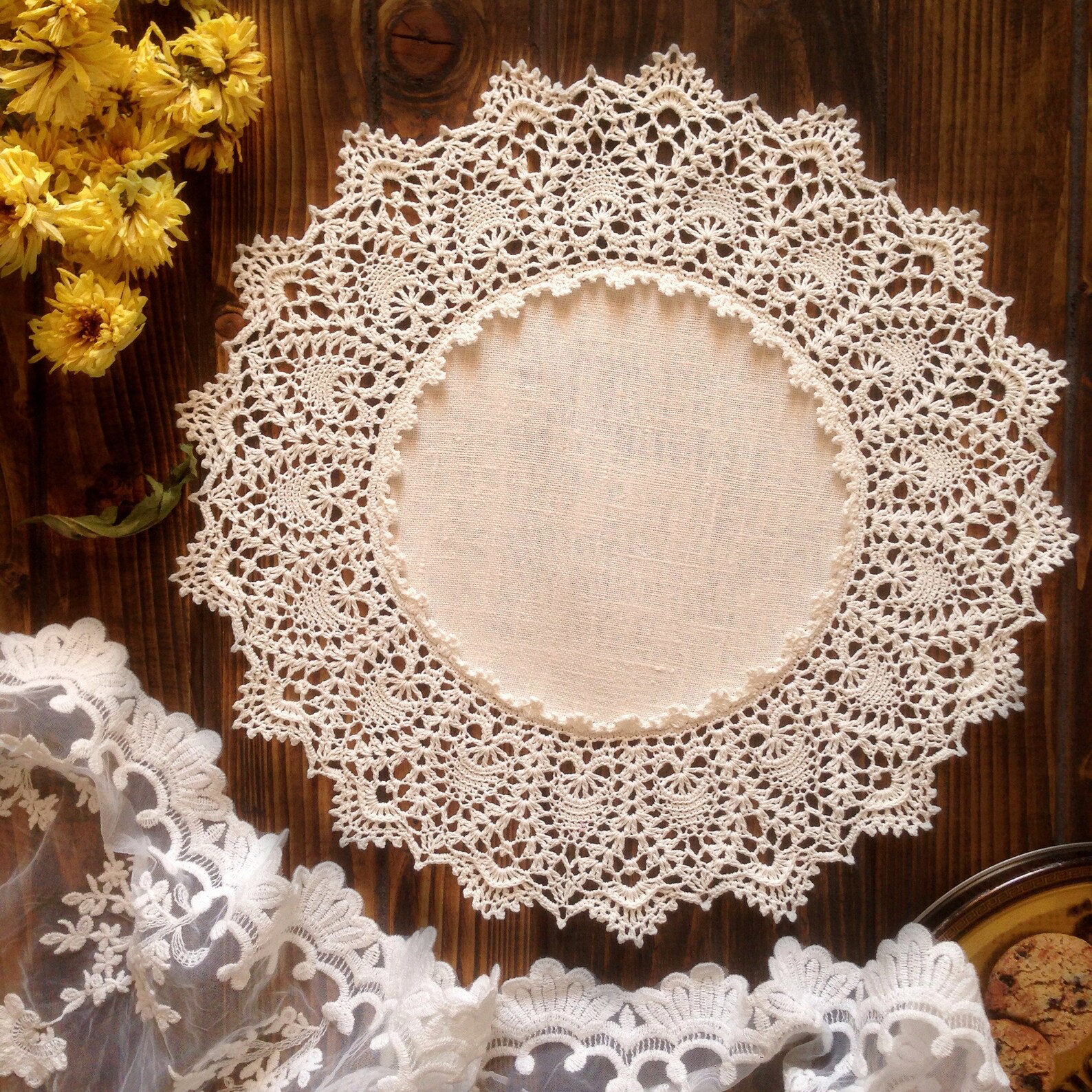 Doily crochet doily doilies table setting linen doily lace Etsy