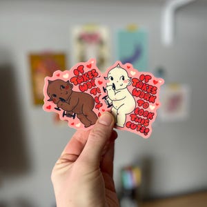 Sticker Kewpie mignon | Sticker vinyle mat | autocollant résistant aux intempéries | Stickers mignons pour ordinateurs portables, bouteilles d'eau, voiture