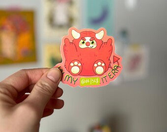F ** It Era Monster Matt-Vinyl-Aufkleber | Wetterfester Laptop Aufkleber