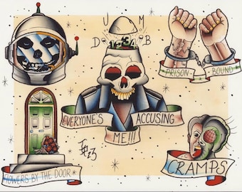Punk Rock Tattoo Flash
