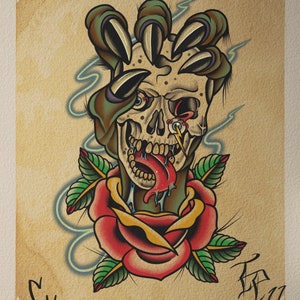 Horror Temporary Tattoo Captain Spaulding Skull House of 1000 Corpses  Halloween  eBay