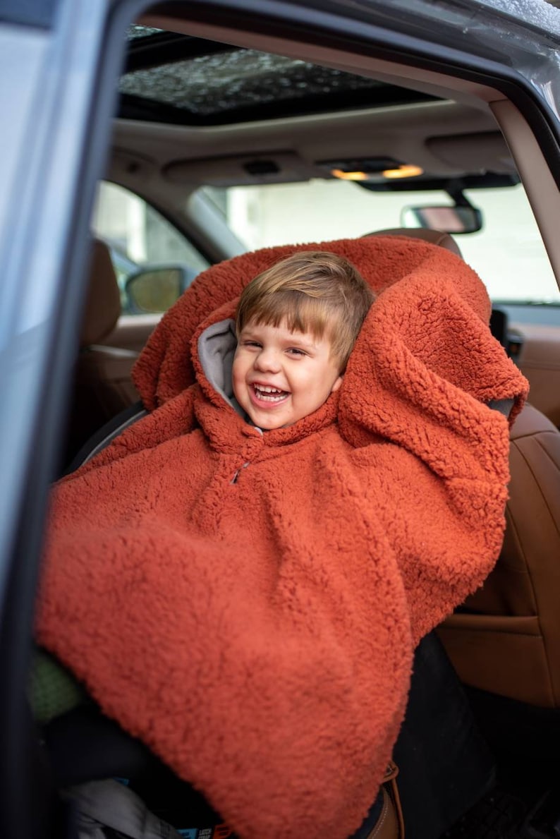 Car Seat Poncho Sherpa Winter Coat Sherpa Romper Luxury Etsy