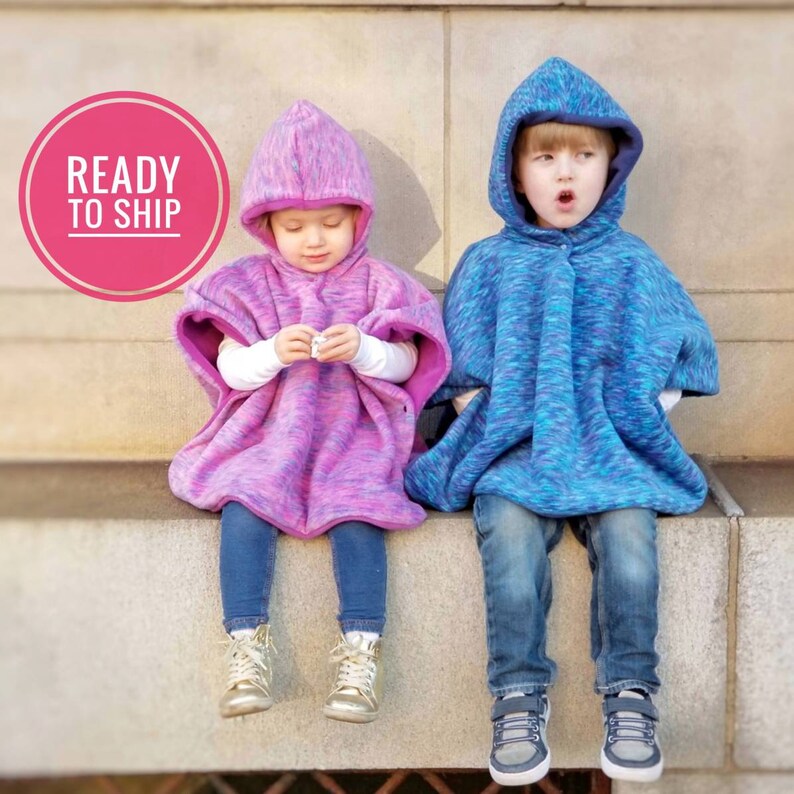 Car Seat Poncho Luxury Fleece Cat Girl Boy Kids Reversible