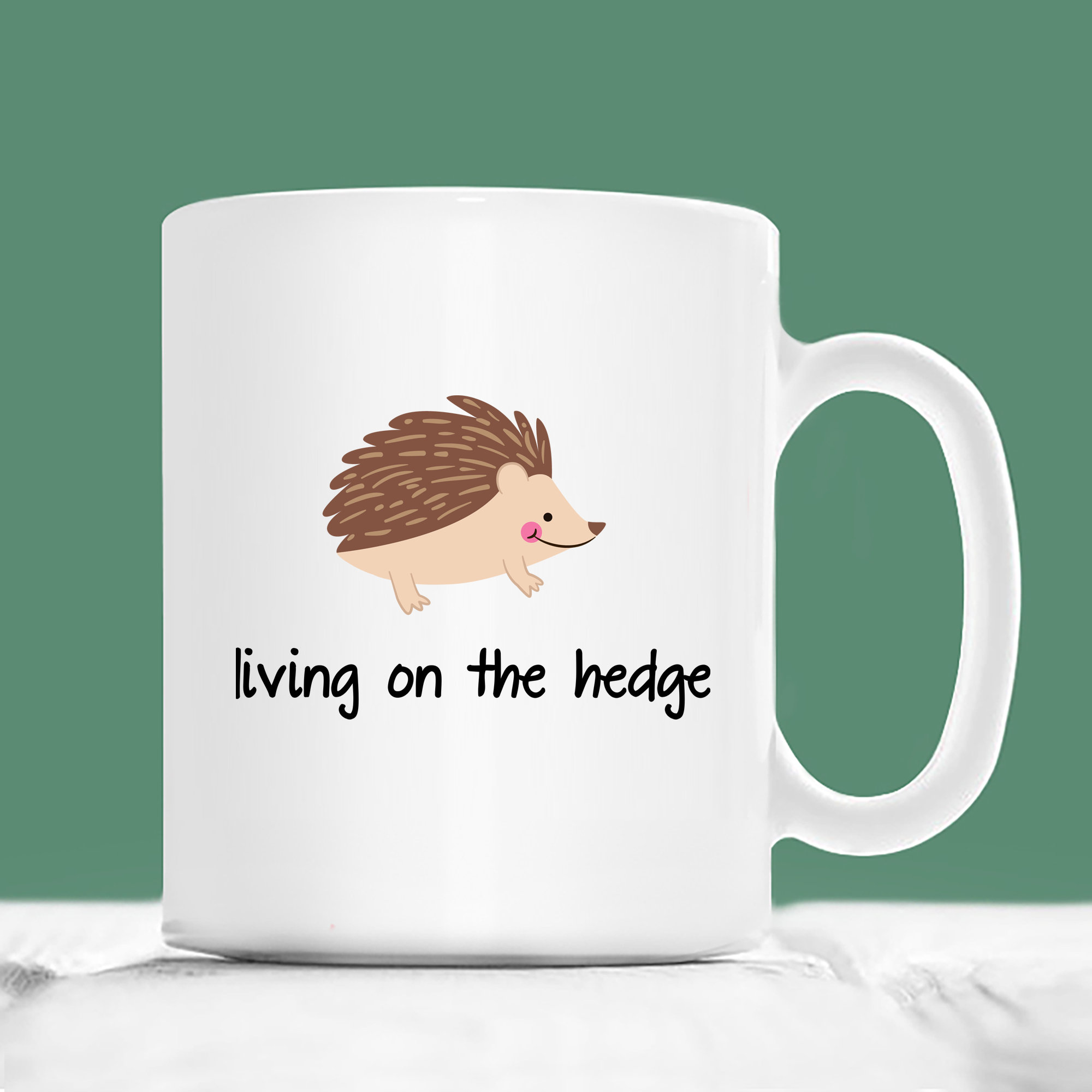 Hedgehog Gift Living On the Hedge Hedgehog Mug Gift For Etsy