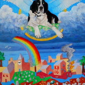 Hound Of Hearts card, 17.8cm x 13.5cm, blank inside with envelope.
