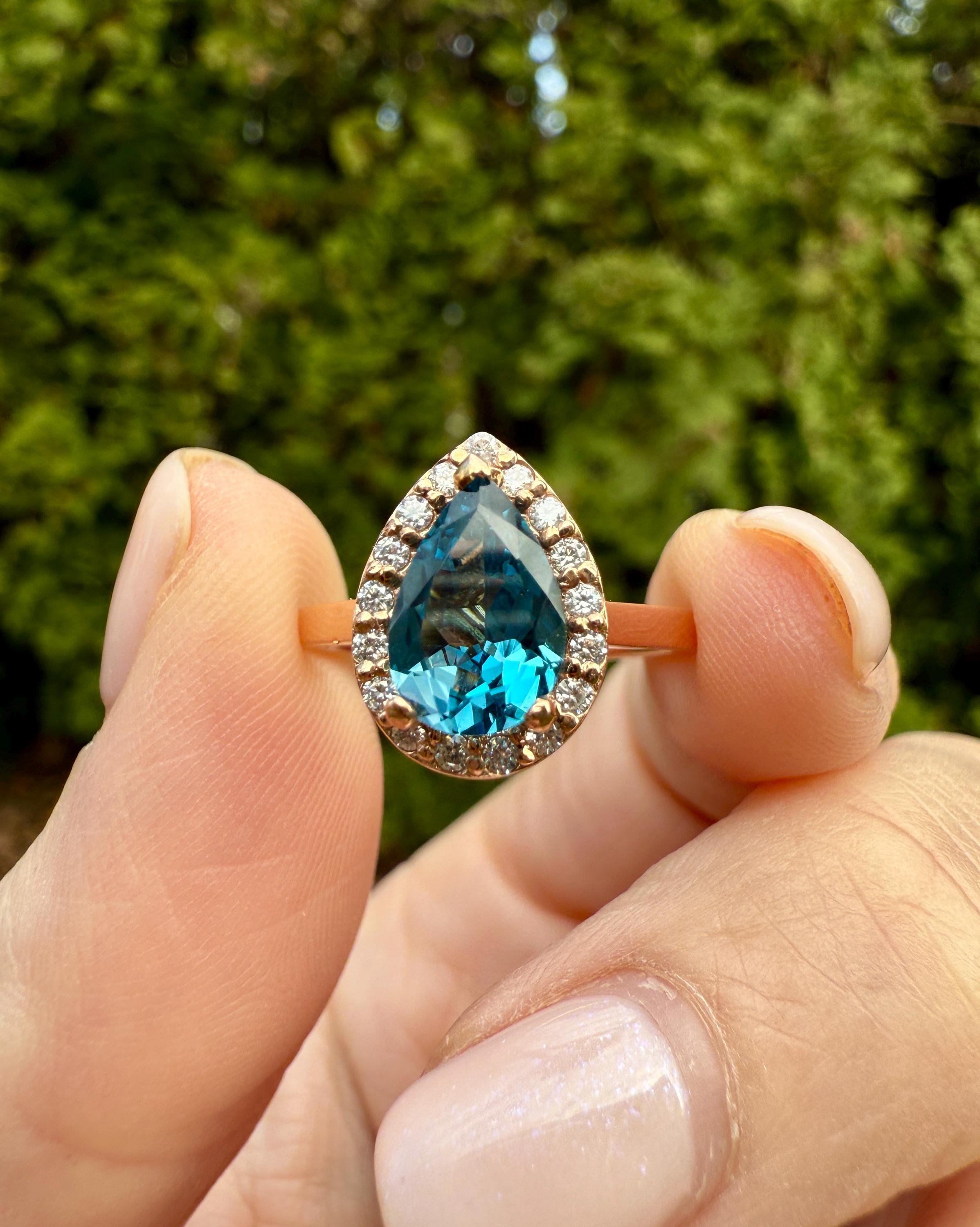 Pear Shaped Yellow Topaz Ring - Etsy
