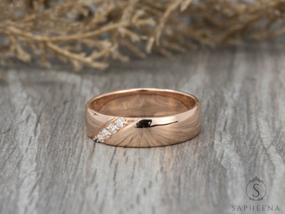 Comfort fit deals diamond wedding bands