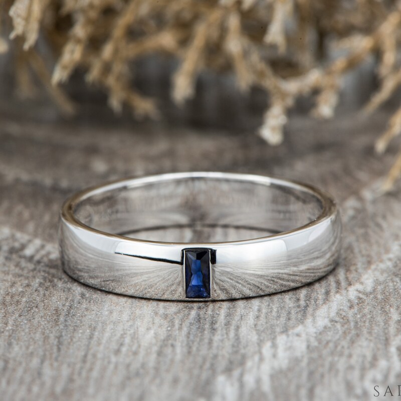 Mens Blue Sapphire Ring - Etsy